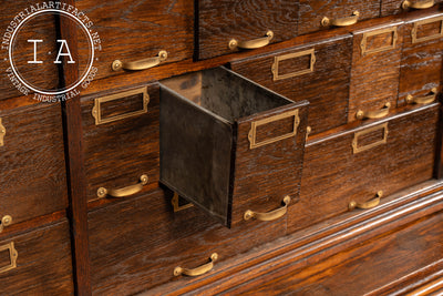 Early 20th Century Oak Parts Cabinet by W. C. Heller