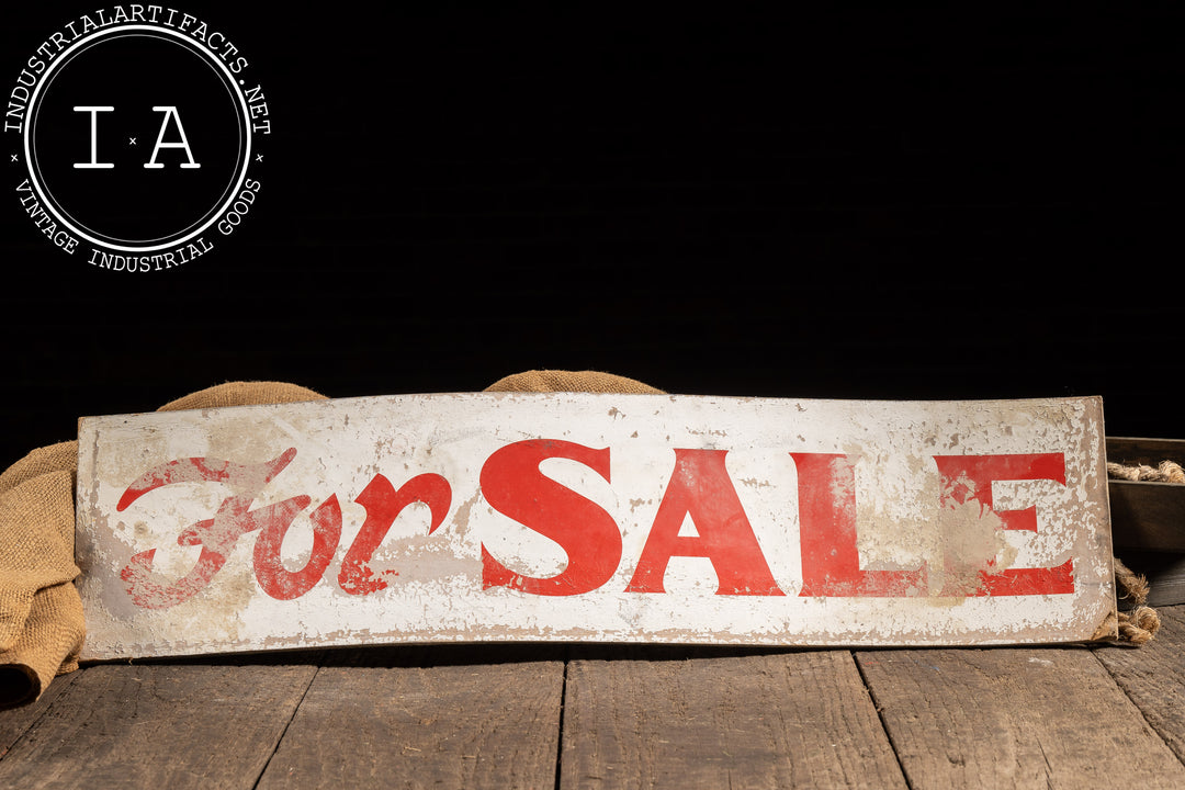 Antique Weathered Double-Sided “For Sale” Advertising Sign Antique Weathered Double-Sided “For Sale” Advertising Sign