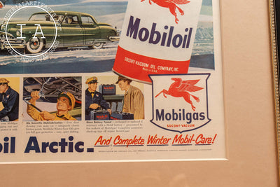 1949 Framed Socony-Vacuum Mobiloil Mobilgas Ad