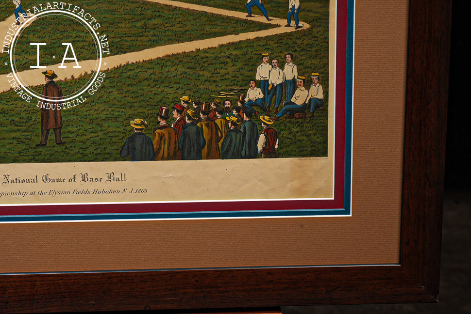 "Grand Match at the Elysian Fields" | Framed Vintage Baseball Print