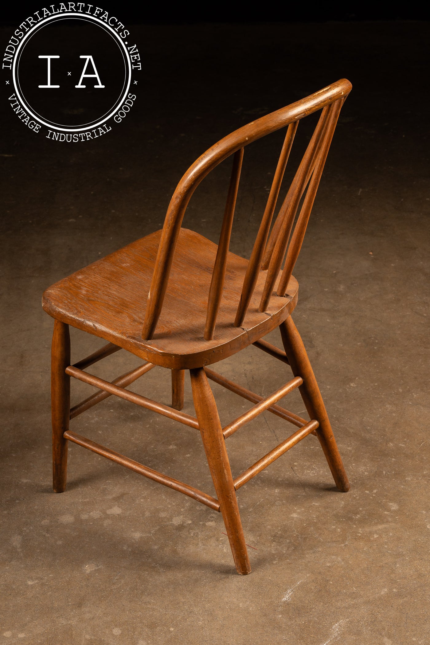 Set Of Three Antique Oak Farmhouse Windsor Chairs