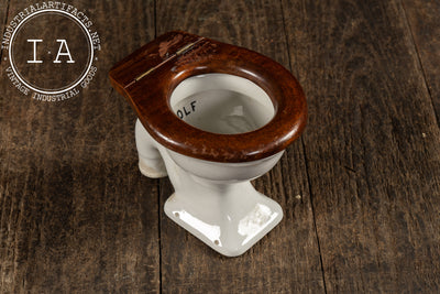 Vintage Salesman’s Sample Ceramic Toilet by Tofield & Johnson