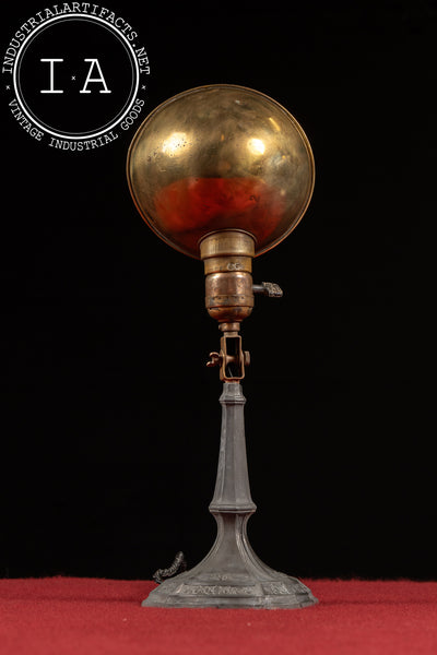 Antique Brass and Cast Iron Desk Lamp by Eagle