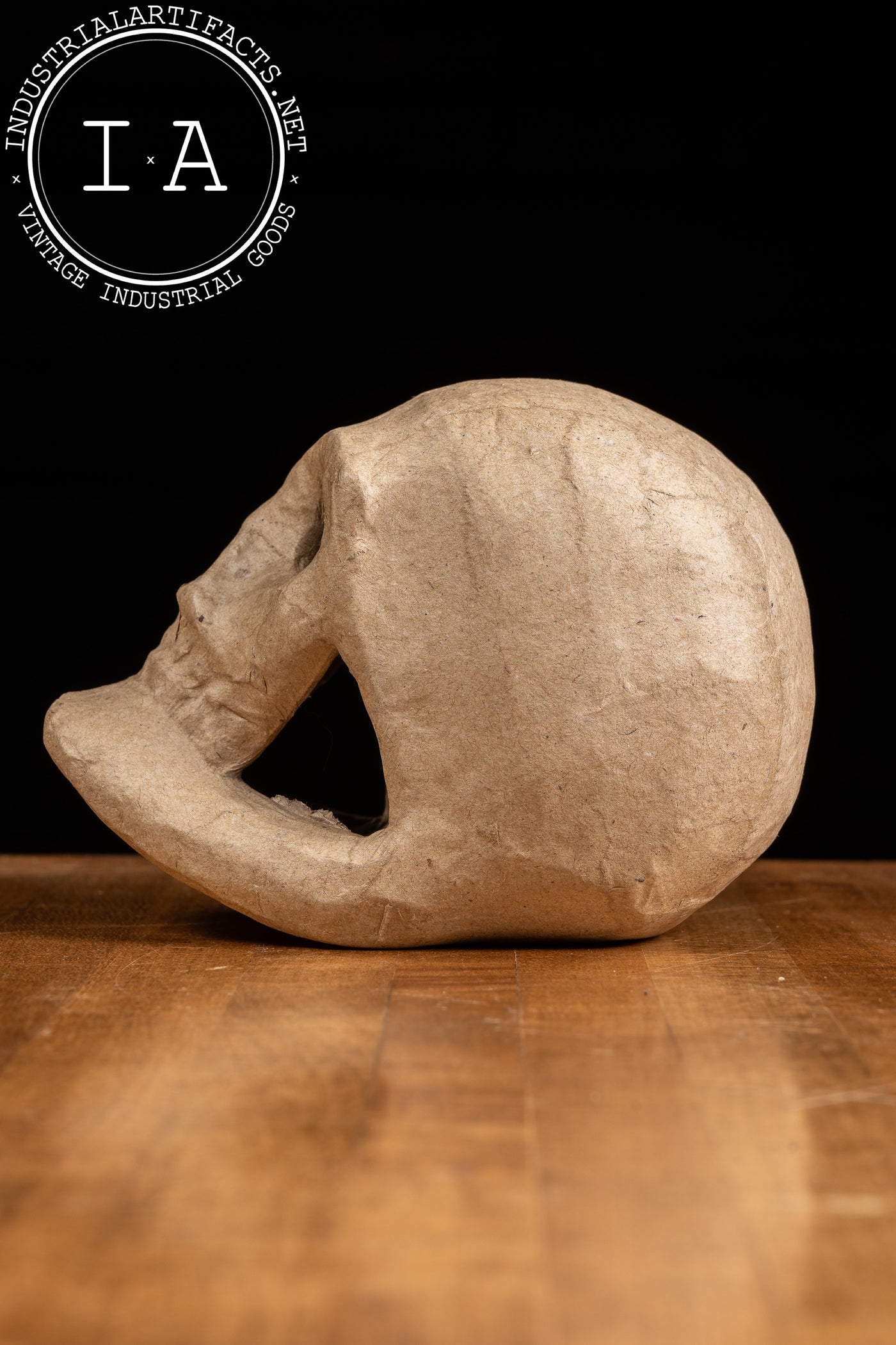 Vintage Stylized Handmade Papier-Mâché Skull