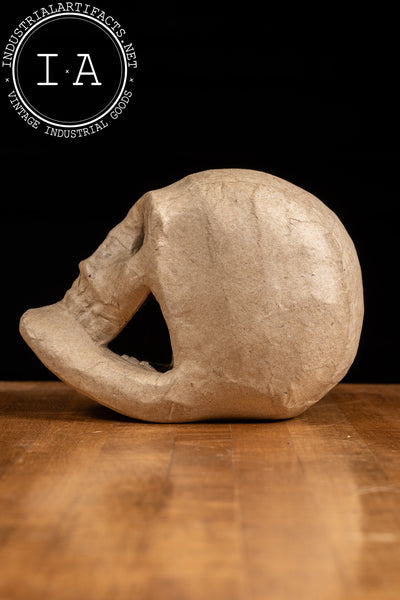 Vintage Stylized Handmade Papier-Mâché Skull