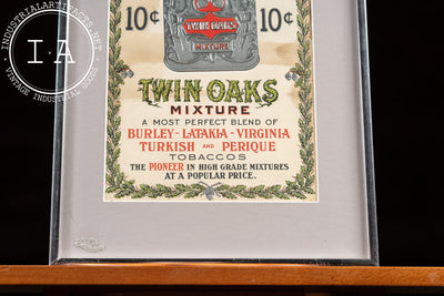 Early 20th Century Twin Oaks Mixture Framed Print Ad