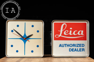 Vintage Leica Cameras Lighted Dealer Advertising Clock