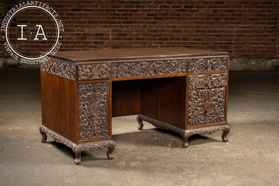 Antique Southeast Asian Carved Rosewood Desk