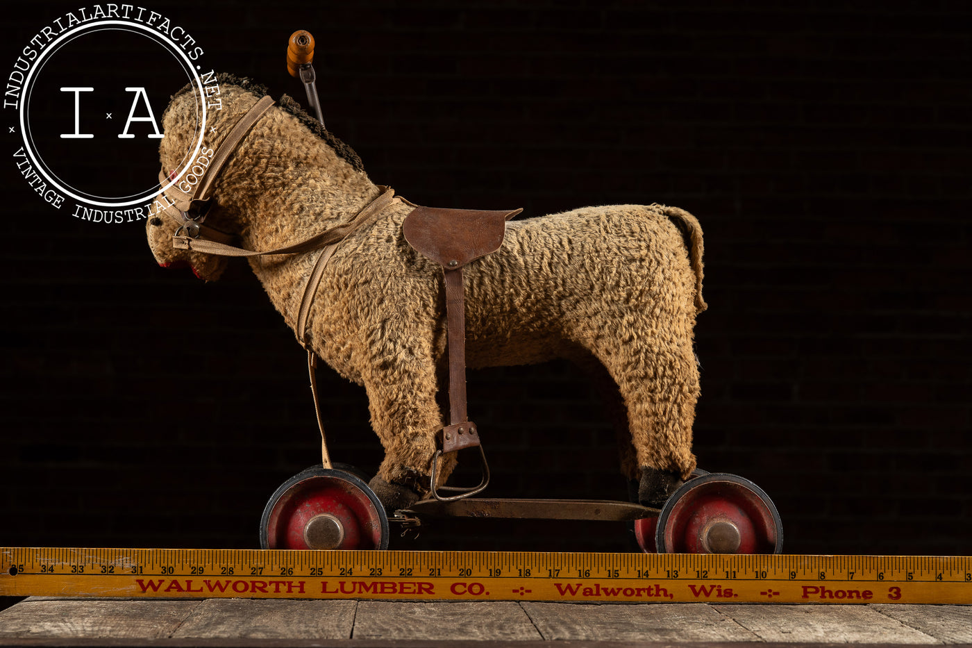 Antique Ride-On Plush Horse Toy