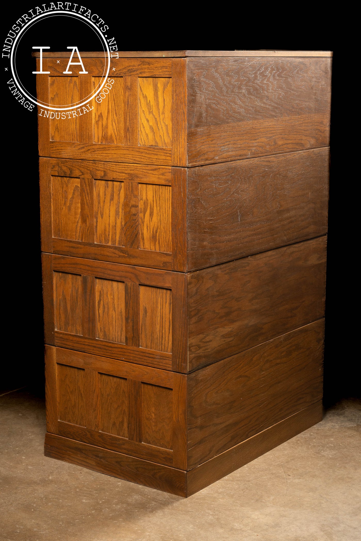 Antique Four-Stack Flat File Cabinet