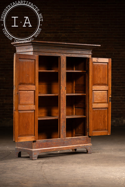 Mid-19th Century Painted Pine Cupboard
