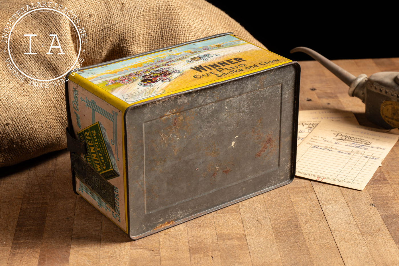 Early 20th Century Winner Cut Plug Tobacco Box