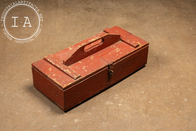 Vintage Handmade Wooden Toolbox