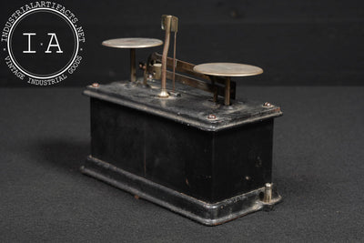 Antique Scientific Balance Scale with Weights