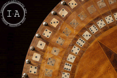 Early 20th Century Dice Gambling Wheel with Starburst Veneer Face