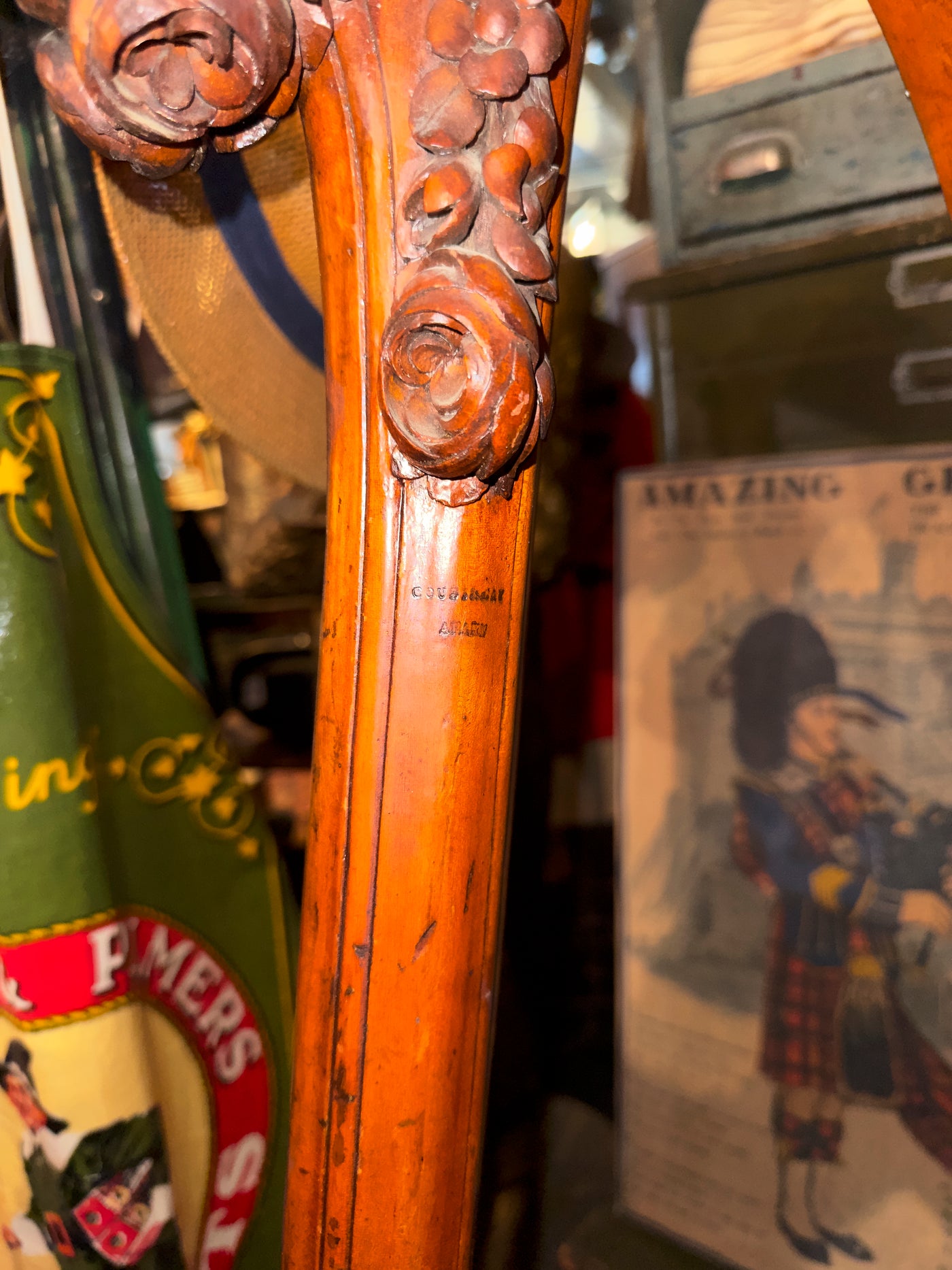 Late 18th Century Cousineau Single Action Pedal Harp