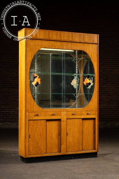 Massive Art Deco Mirrored Display Cabinet