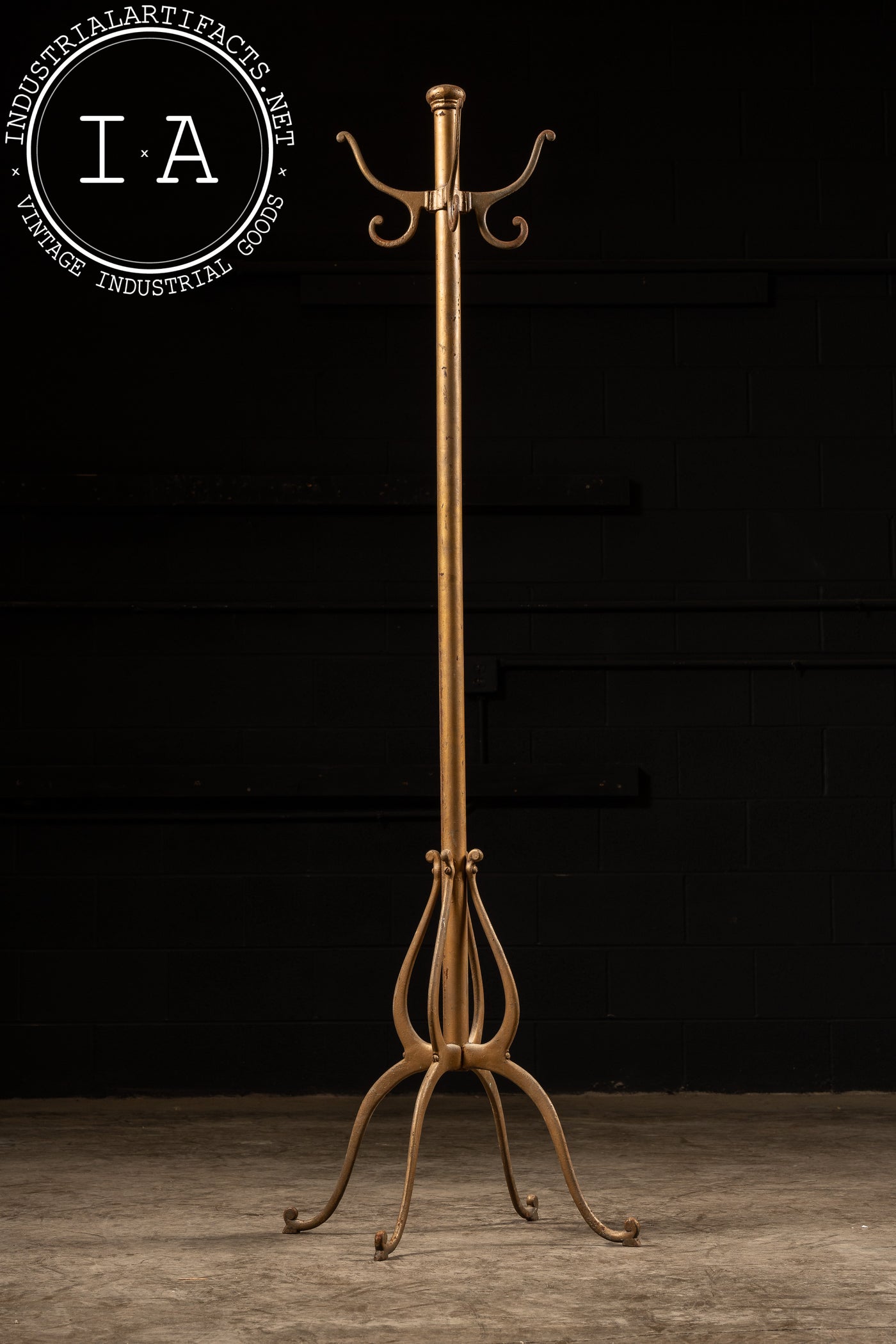 Early 20th Century Cast Iron Barber Shop Coat Rack