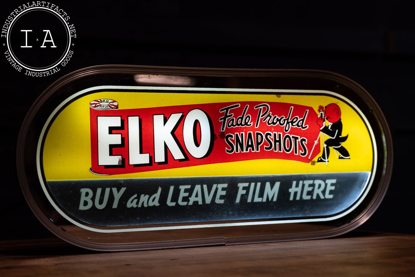 Vintage Lighted Elko Advertising Sign