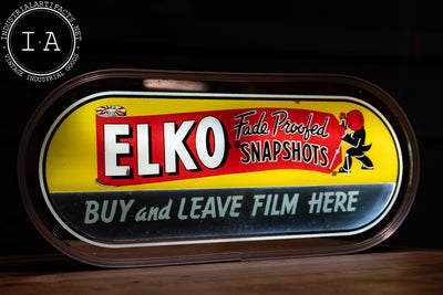 Vintage Lighted Elko Advertising Sign