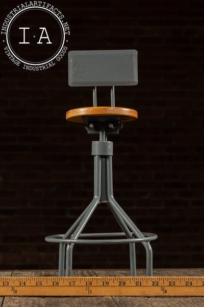 Mid-Century Industrial Salesman’s Sample Drafting Stool