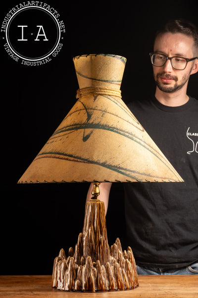 Vintage Ceramic Western-Inspired Table Lamp