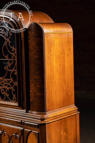 Vintage Rococo Revival Arched-Top Cabinet