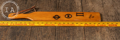1963 Carroll College Phi Tau Pi Varnished Maple Fraternity Paddle