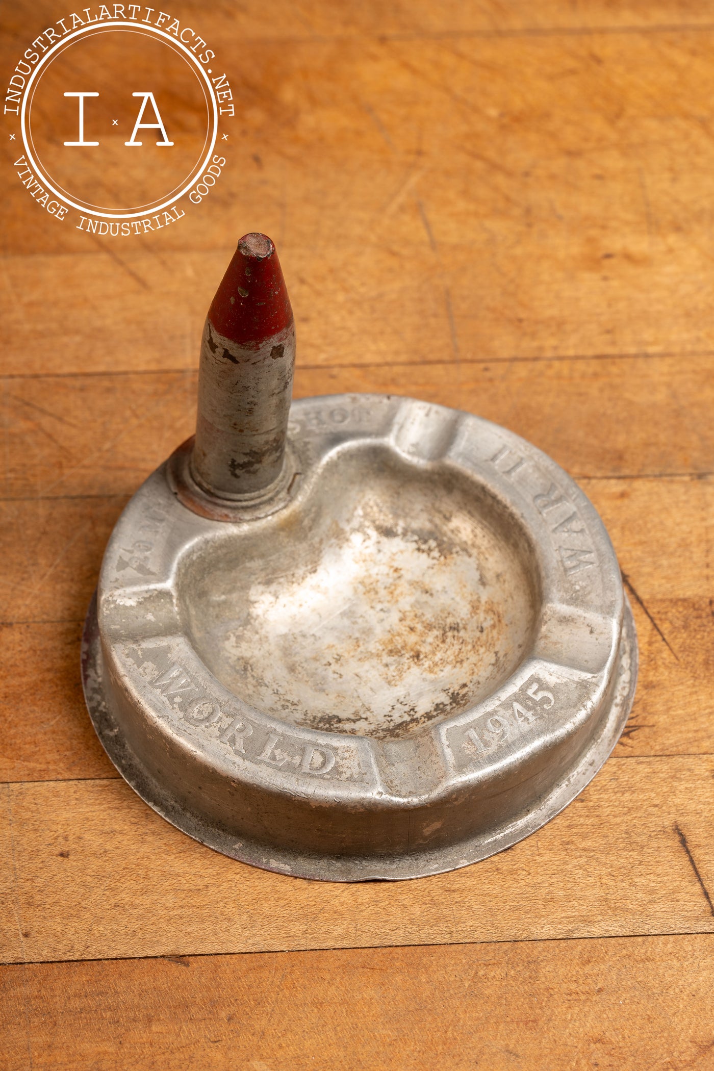 Vintage 20mm Shot WWII Ashtray