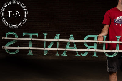 Vintage "Restaurants" Painted Aluminum Lettering Sign