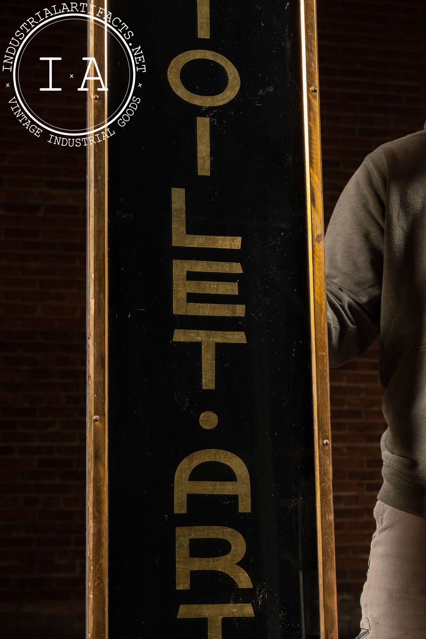 Early Gold Leaf Reverse On Glass Vogt's Ice Cream Sign