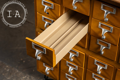 Mid-Century 30-Drawer Library Card Catalog Cabinet