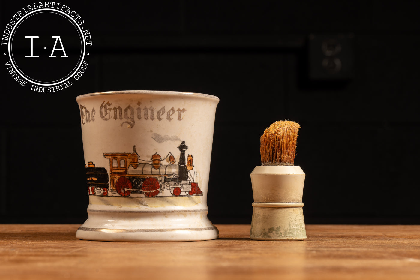 Vintage Barber's Shaving Mug and Brush