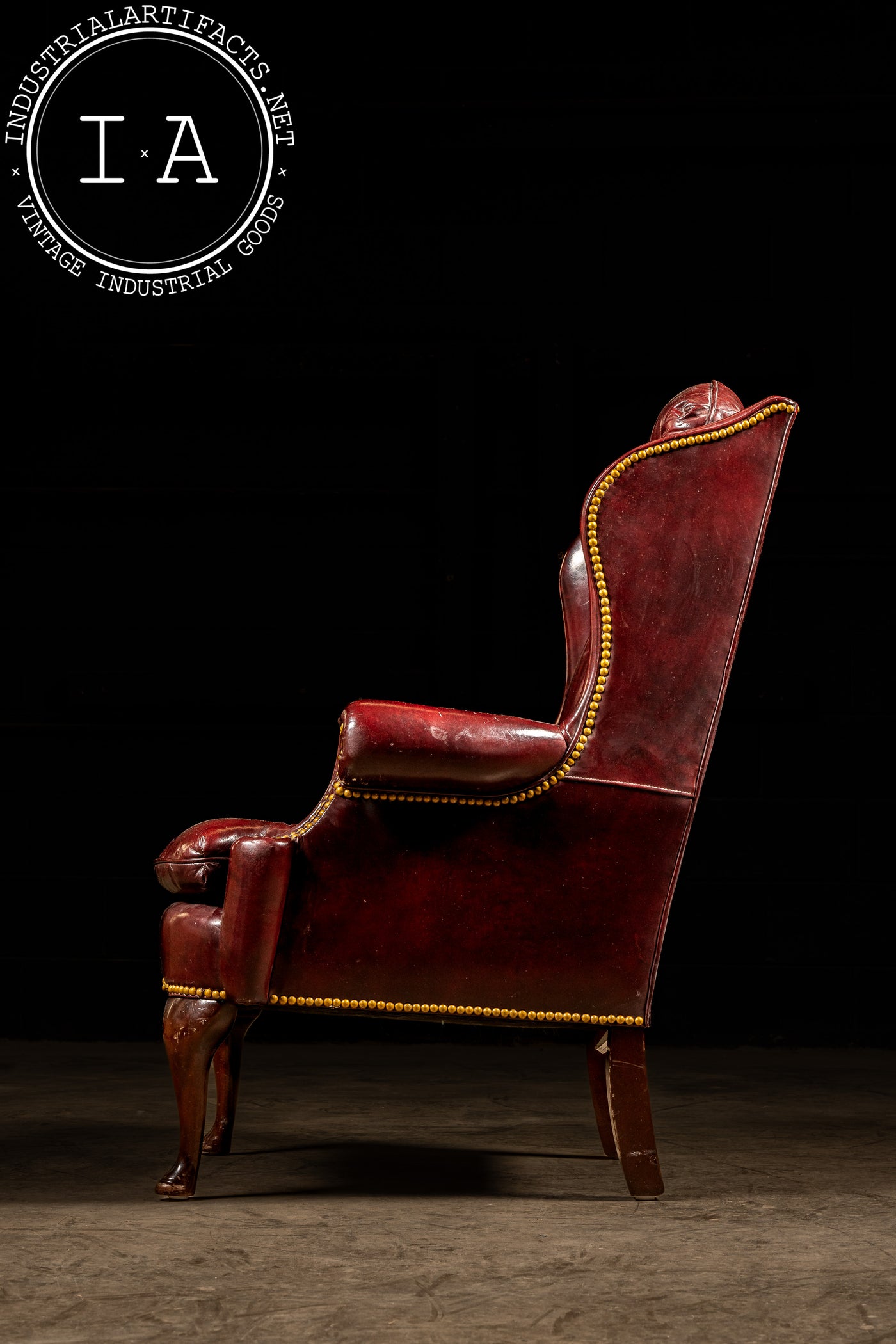 Vintage Tufted Leather Chesterfield Armchair in Oxblood