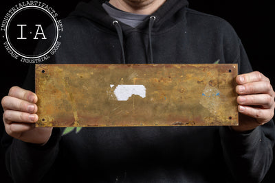 Early 20th Century Debossed Brass Dentist Trade Sign