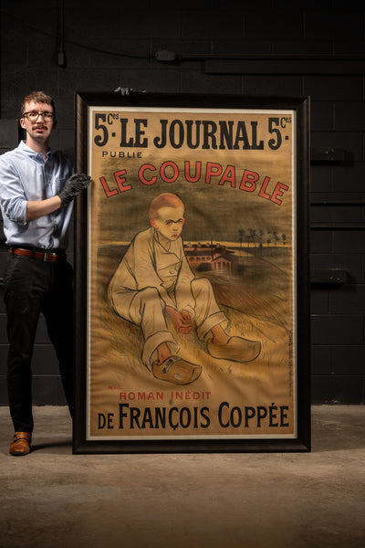 Le Coupable Large Litho French Show Ad - Framed