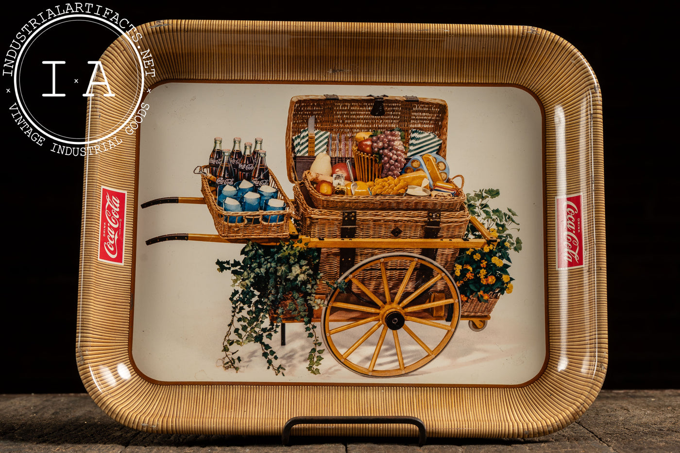Vintage Coca-Cola Tin Litho Picnic Tray