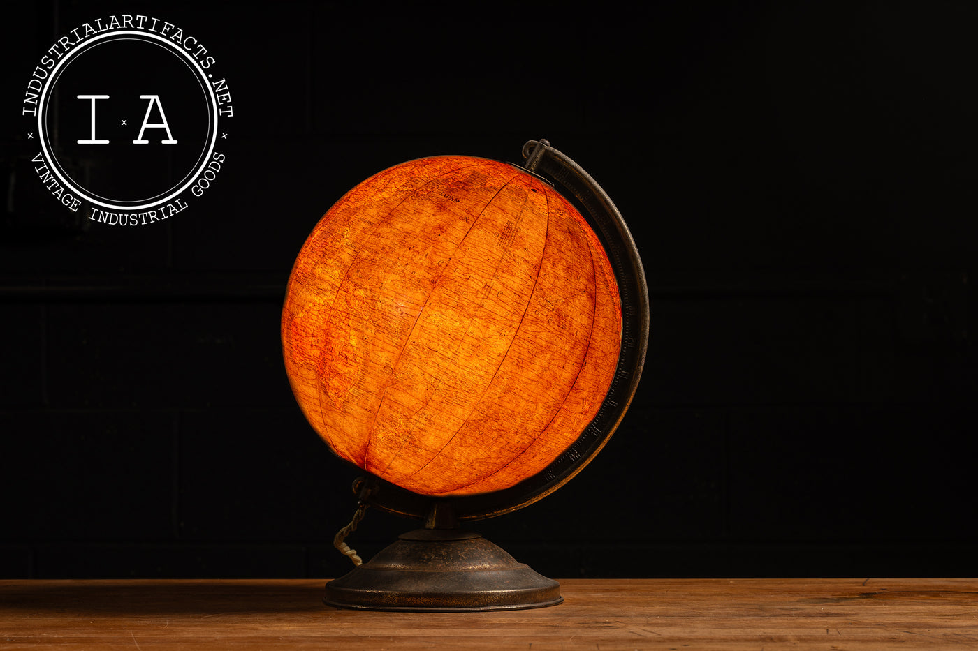 Vintage 10" Precision Lighted Glass Globe