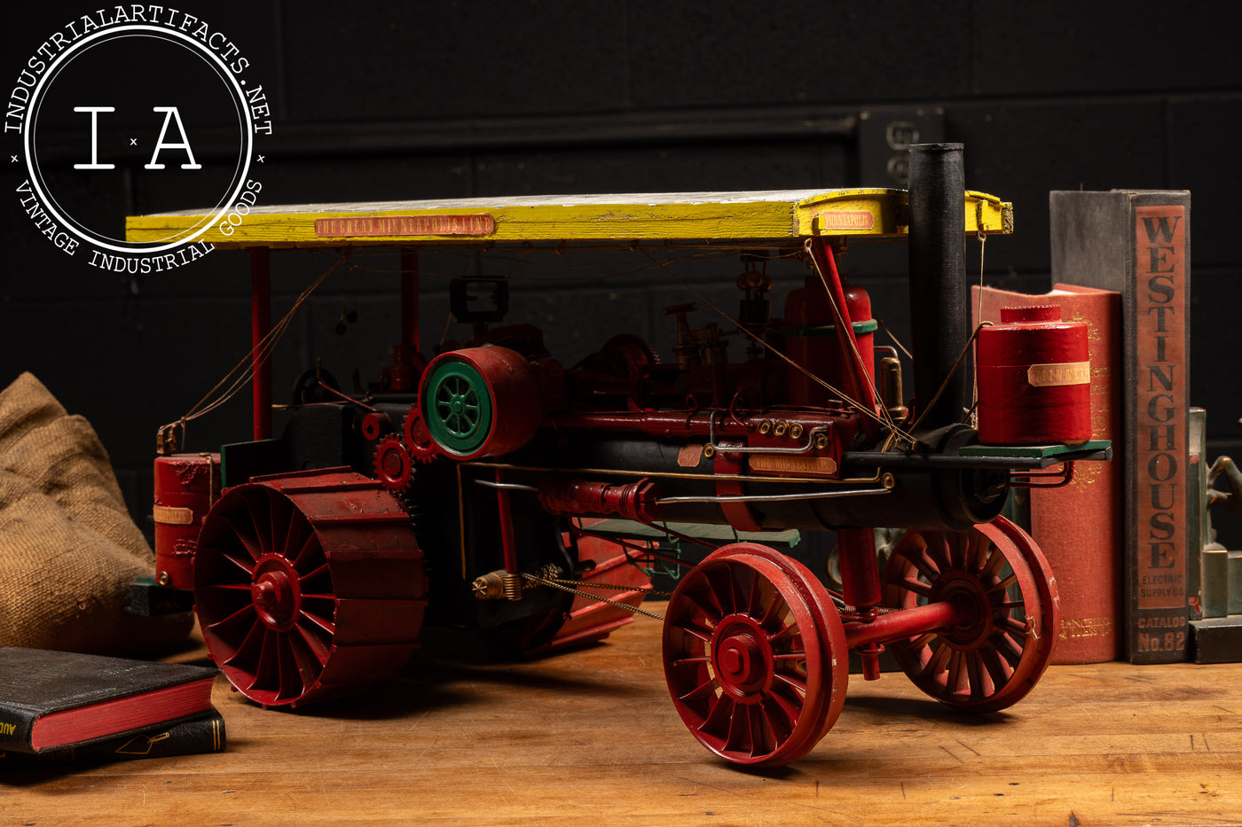 Early 20th Century Cast Iron Minneapolis Steam Engine Model