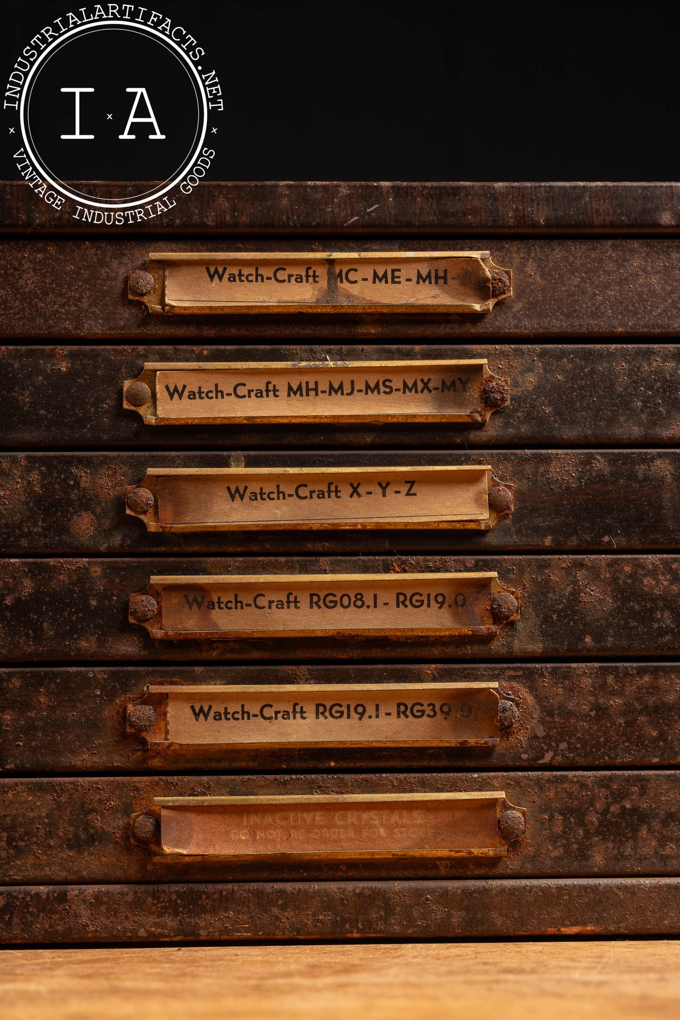 Vintage Steel Watchmaker's Cabinet