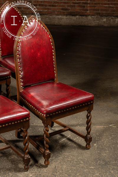Set of Nine Gothic Revival Dining Chairs