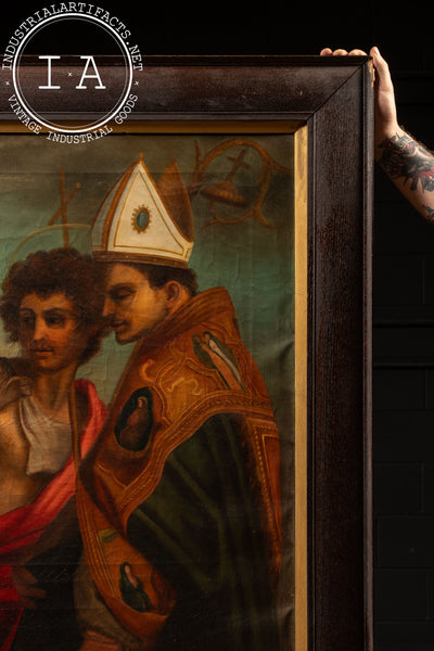 The Four Saints Oil On Canvas Convent Painting