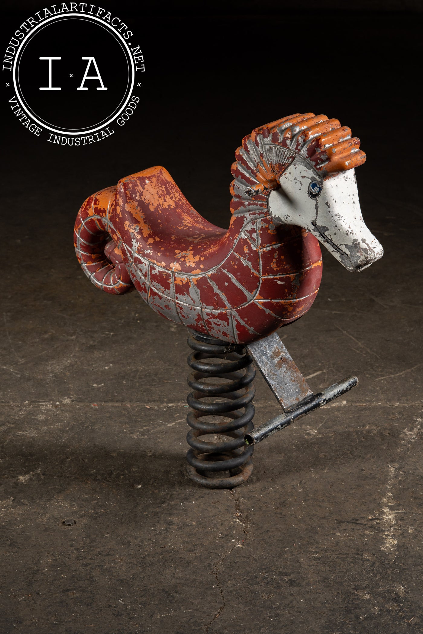 Vintage Seahorse Spring Rider Playground Toy by Mexico Forge