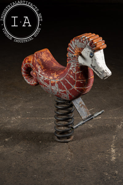 Vintage Seahorse Spring Rider Playground Toy by Mexico Forge