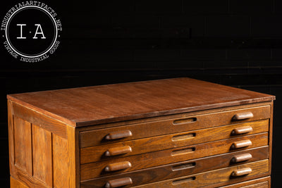 Antique Four-Stack Flat File Cabinet