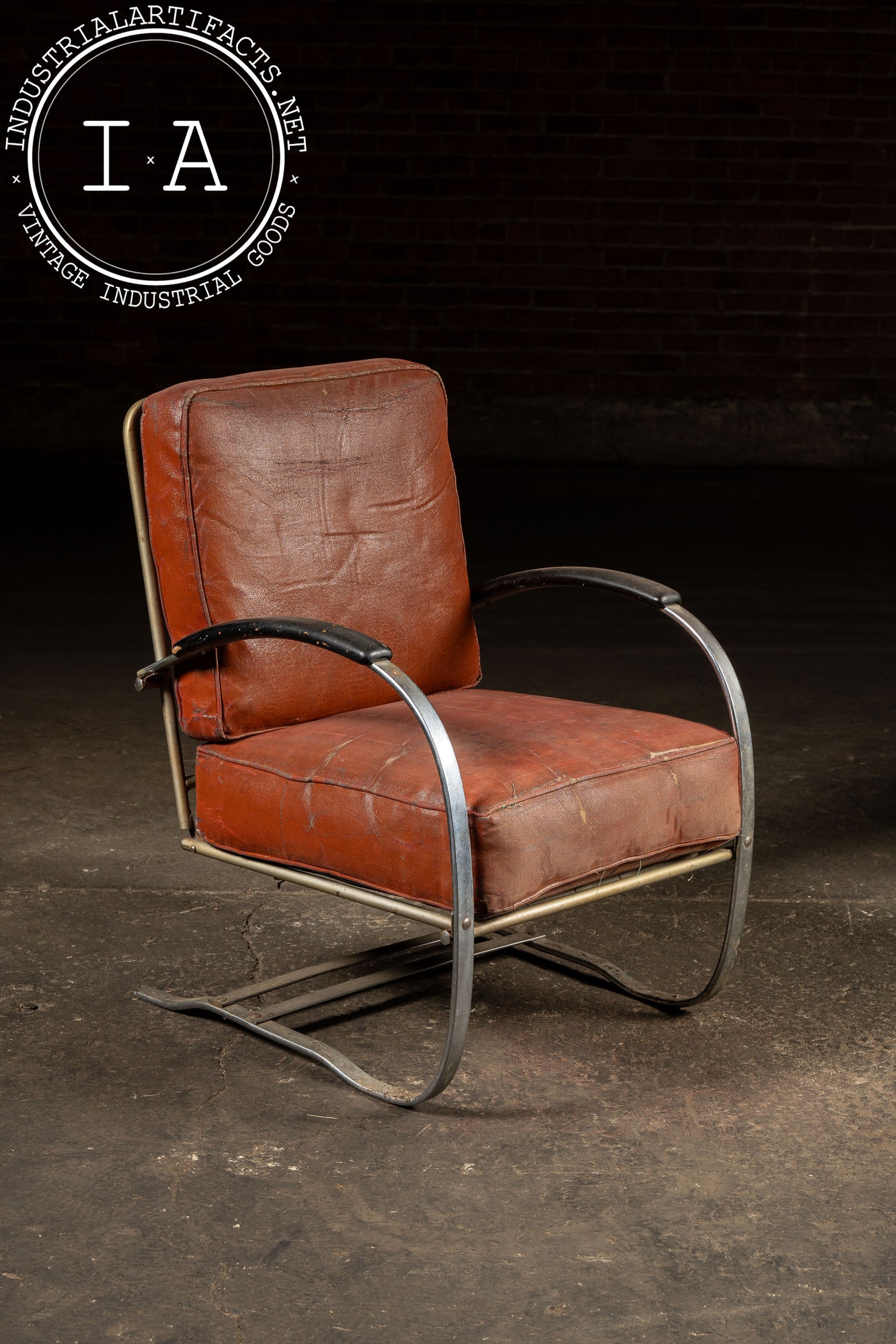 Vintage Chrome Springer Armchair by Wolfgang Hoffmann for Howell