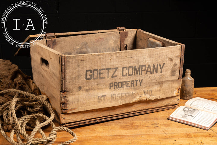 Early 20th Century Brewing Company Shipping Crate – Industrial
