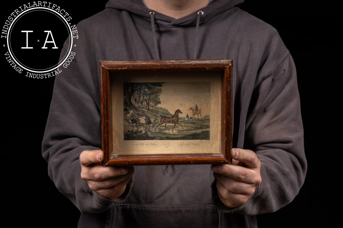 Framed Print "Promenade en Guigue" by Carle Vernet