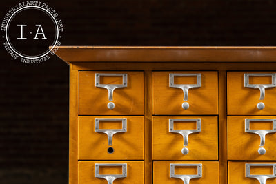 Mid-Century 30-Drawer Library Card Catalog Cabinet