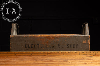 Vintage Electrician Tool Box with Leather Strap